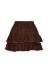 Meisjes Naia Leopard Printed Skirt van NoBell in de kleur Cinnamon in maat 170-176.