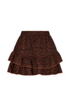 Meisjes Naia Leopard Printed Skirt van NoBell in de kleur Cinnamon in maat 170-176.