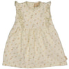Meisjes DRESS GABI van Quapi Newborn in de kleur AOP White Sketch in maat 74.
