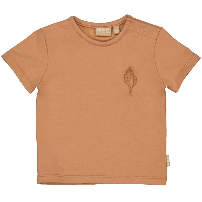 Unisexs SHIRT GABOR van Quapi Newborn in de kleur Rust in maat 74.