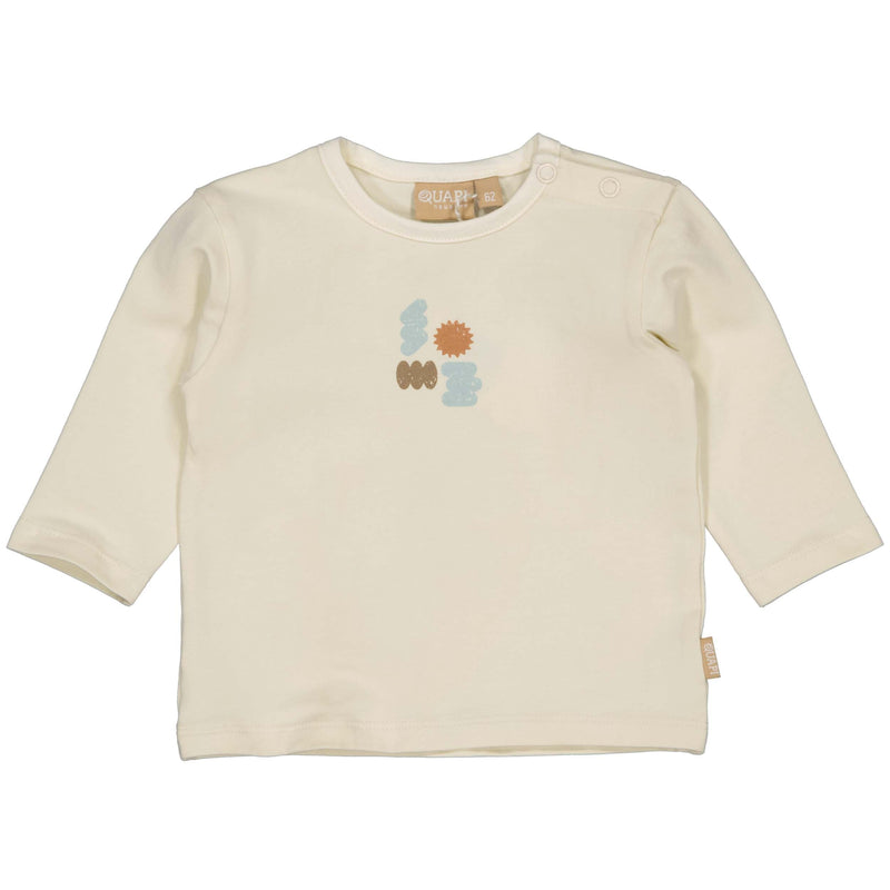 Jongens SHIRT GEER van Quapi Newborn in de kleur White Cream in maat 74.