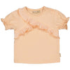 Meisjes SHIRT GERSJE van Quapi Newborn in de kleur Peach in maat 74.