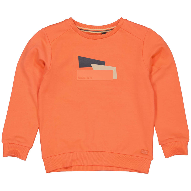 Jongens Sweater AIMARQW231 van Quapi in de kleur Orange Red in maat 134-140.