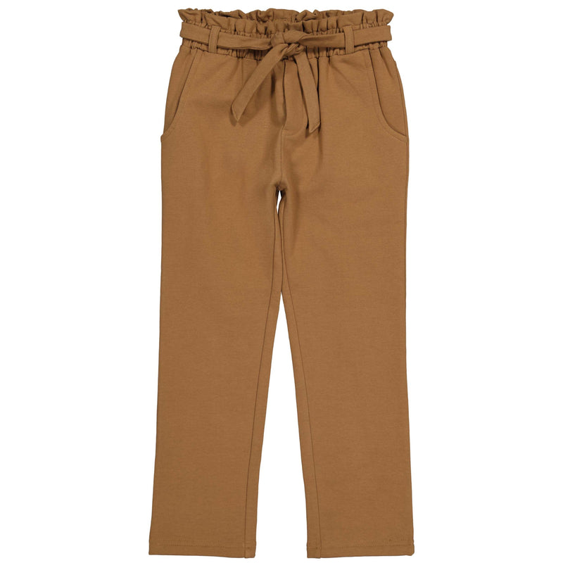 Meisjes Sweatpants ANGIEQW231 van Quapi in de kleur Brown Almond in maat 134-140.