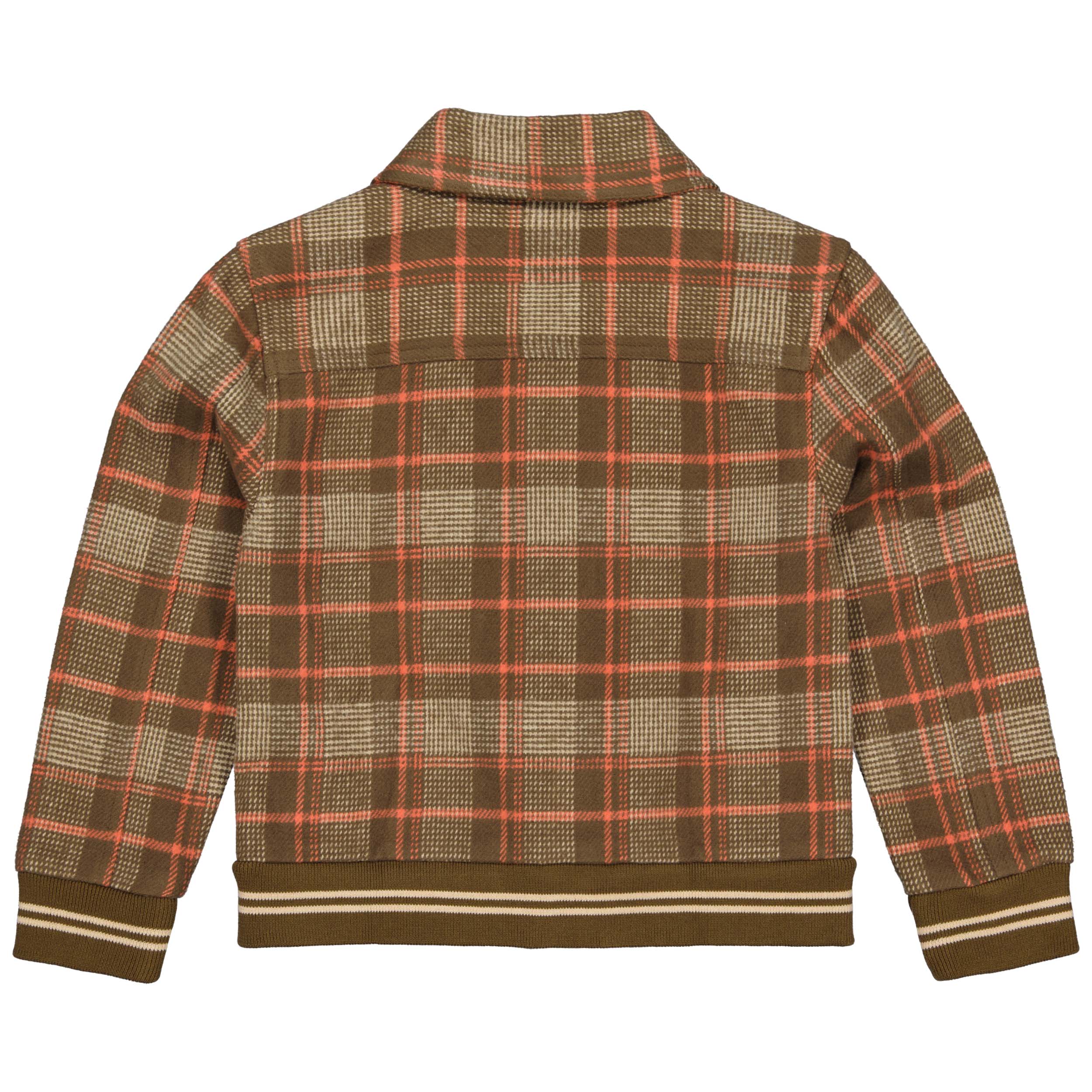 Jongens Sweater ANNOQW231 van Quapi in de kleur AOP Brown Check in maat 134-140.