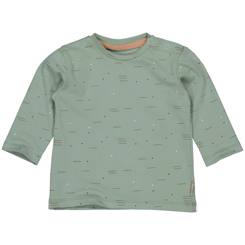 Jongens Longsleeve CAMILOQNBW23 van Quapi Newborn in de kleur AOP Mint Warmlines in maat 68.