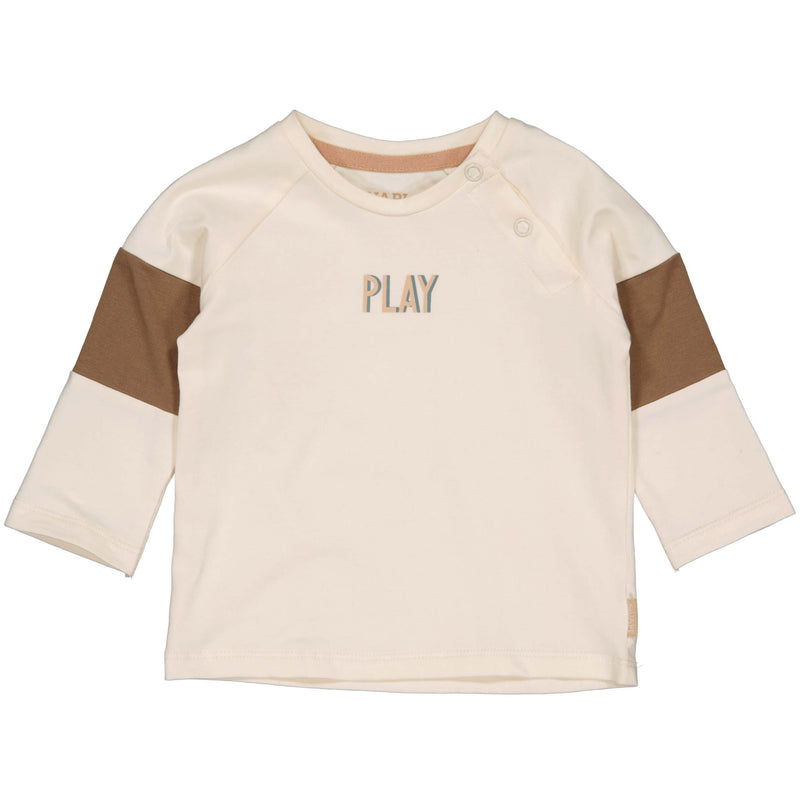 Jongens Longsleeve CARLOQNBW23 van Quapi Newborn in de kleur Creme in maat 68.