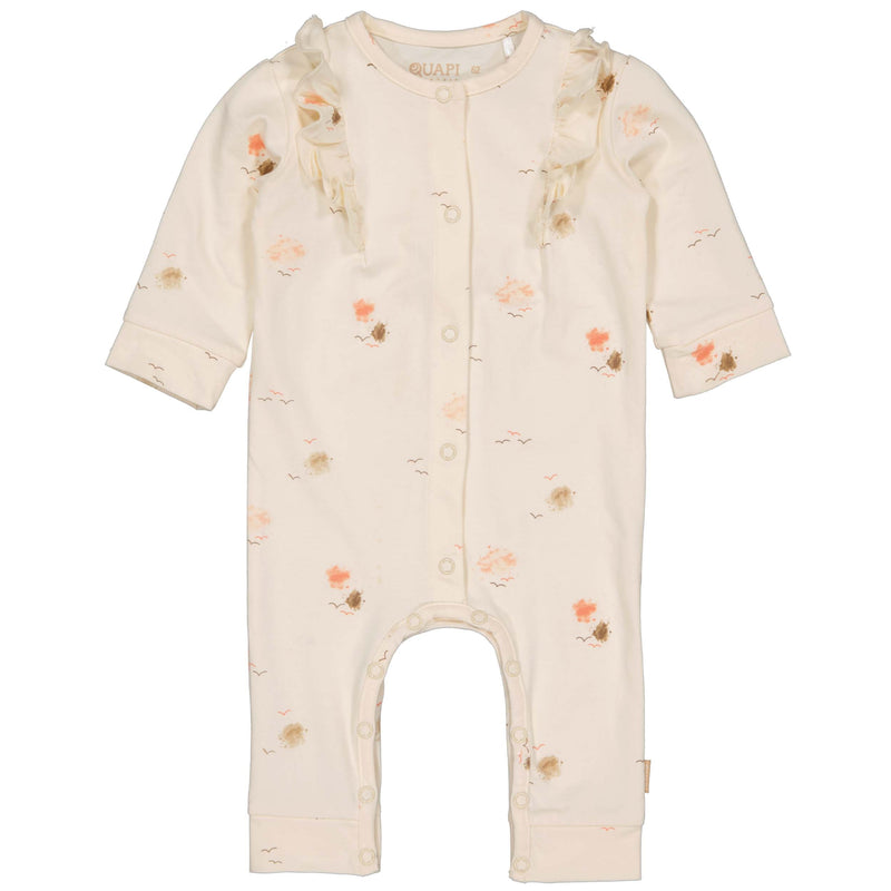 Meisjes Playsuit CAROLAQNBW23 van Quapi Newborn in de kleur AOP Multi Clouds in maat 68.