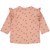 Meisjes Longsleeve CECILEQNBW23 van Quapi Newborn in de kleur AOP Brown Soft Hearts in maat 68.