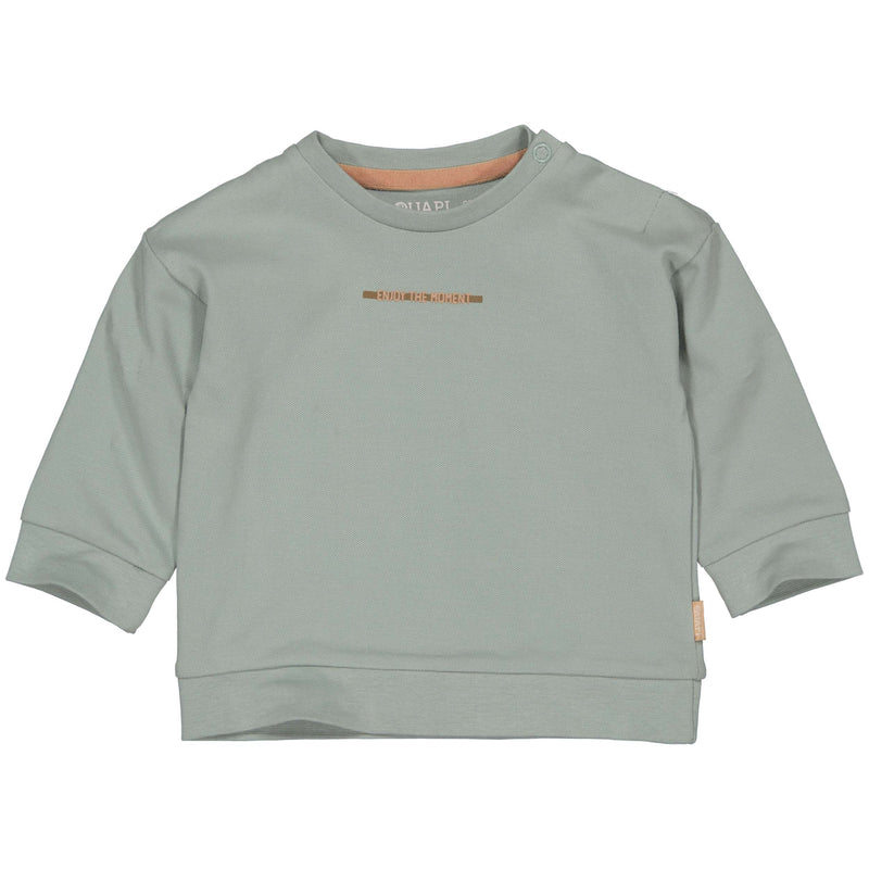 Jongens Sweater CEDRICQNBW23 van Quapi Newborn in de kleur Mint Warm in maat 68.