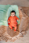 Meisjes Cardigan CELINAQNBW23 van Quapi Newborn in de kleur Pink Coral in maat 68.