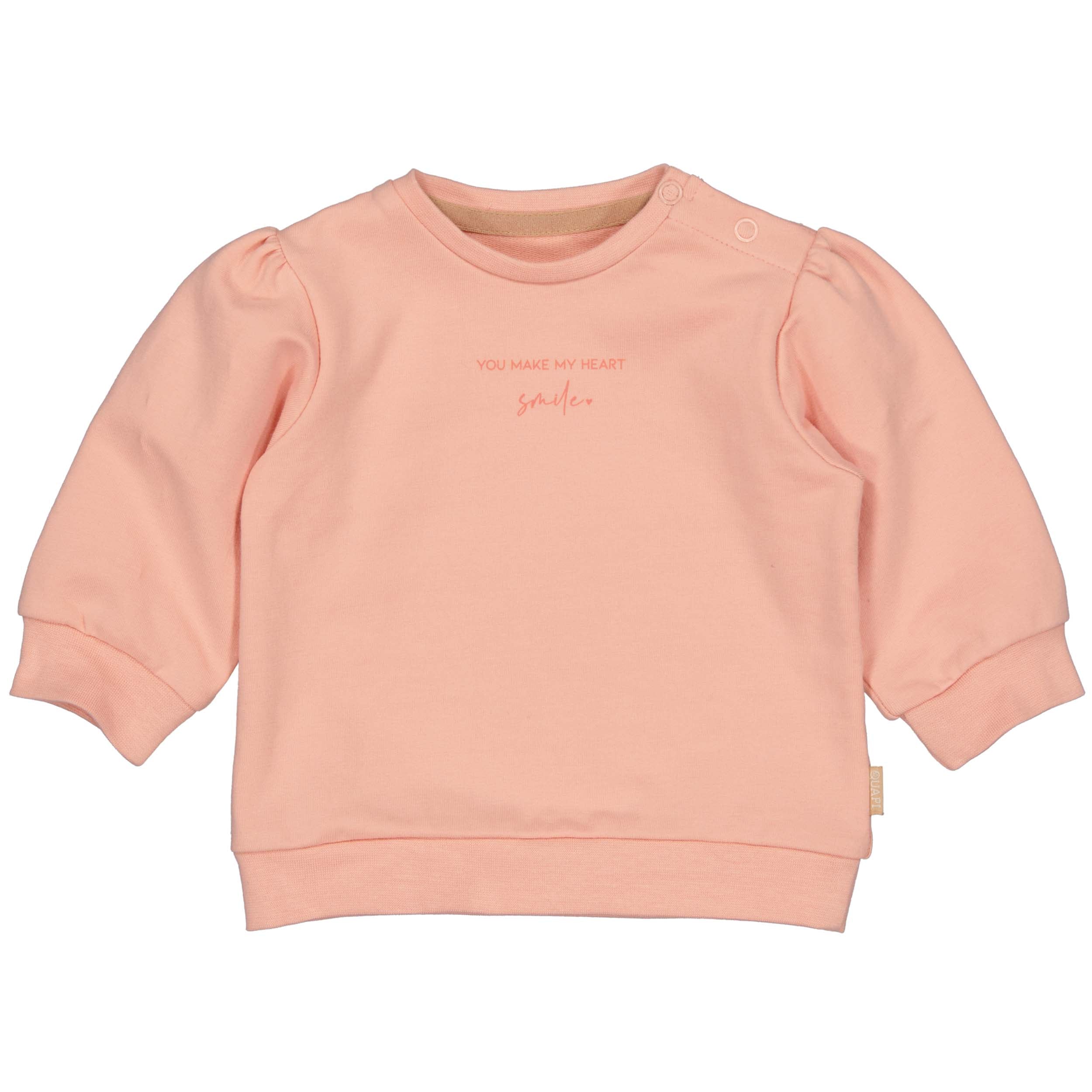 Meisjes Sweater CELIZEQNBW23 van Quapi Newborn in de kleur Pink Peach in maat 68.