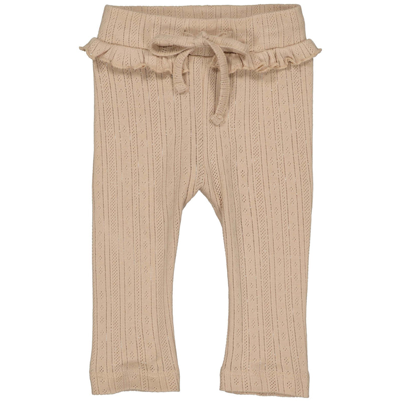 Meisjes Pants CIARAQNBW23 van Quapi Newborn in de kleur Camel Soft in maat 68.