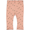Meisjes Legging CINDYQNBW23 van Quapi Newborn in de kleur AOP Brown Soft Hearts in maat 68.