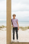 Jongens T-shirt ss van No Way Monday in de kleur Lilac in maat 164.