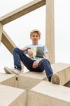 Jongens T-shirt ss van No Way Monday in de kleur Light blue in maat 164.