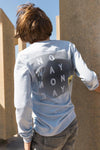Jongens Sweater with crewneck ls van No Way Monday in de kleur Light blue in maat 164.