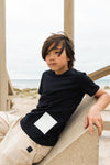 Jongens T-shirt ss van No Way Monday in de kleur Black in maat 164.