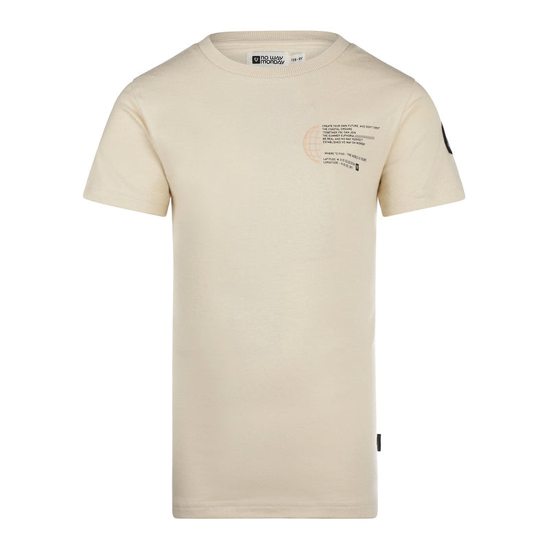 Jongens T-shirt ss van No Way Monday in de kleur  Off white in maat 164.
