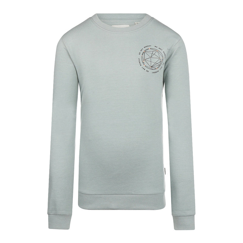 Jongens Sweater with crewneck ls van No Way Monday in de kleur Light green in maat 164.