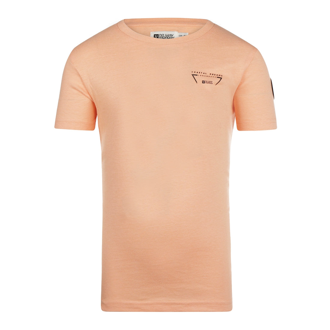 Jongens T-shirt ss van No Way Monday in de kleur Bright peach in maat 164.