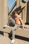 Jongens T-shirt ss van No Way Monday in de kleur Bright peach in maat 164.