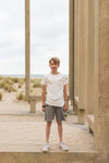 Jongens Jogging shorts van No Way Monday in de kleur Faded green in maat 164.
