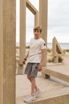 Jongens T-shirt ss van  in de kleur  Off white in maat 164.