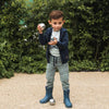 Jongens Jogging trousers van Koko Noko in de kleur Dusty green in maat 128.