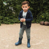 Jongens Jogging trousers van Koko Noko in de kleur Dusty green in maat 128.