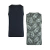 Jongens Tanktop 2-pack van Koko Noko in de kleur Dusty green in maat 128.