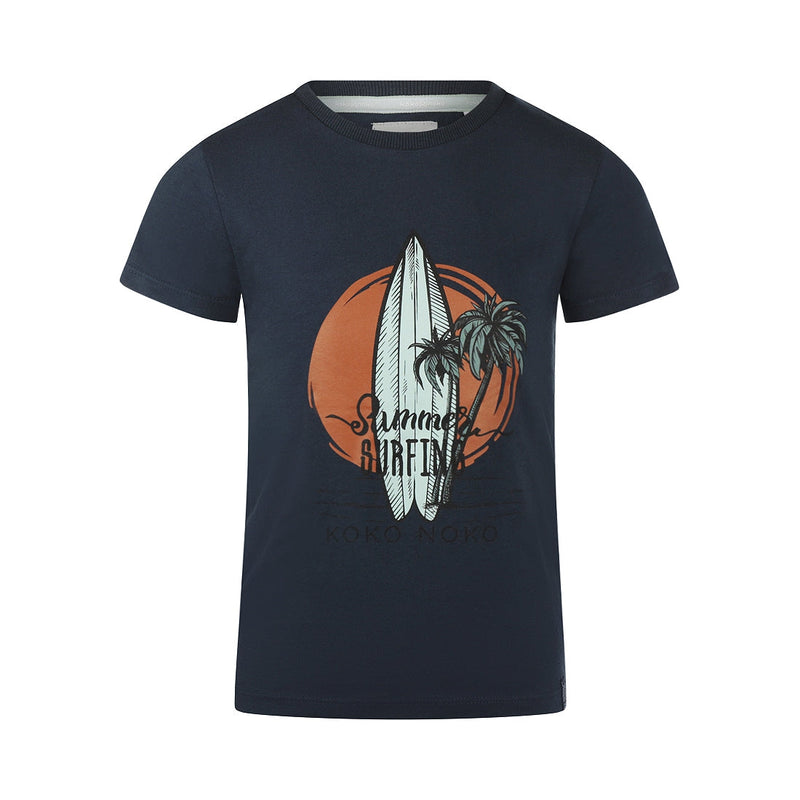 Jongens T-shirt ss van Koko Noko in de kleur Navy in maat 128.