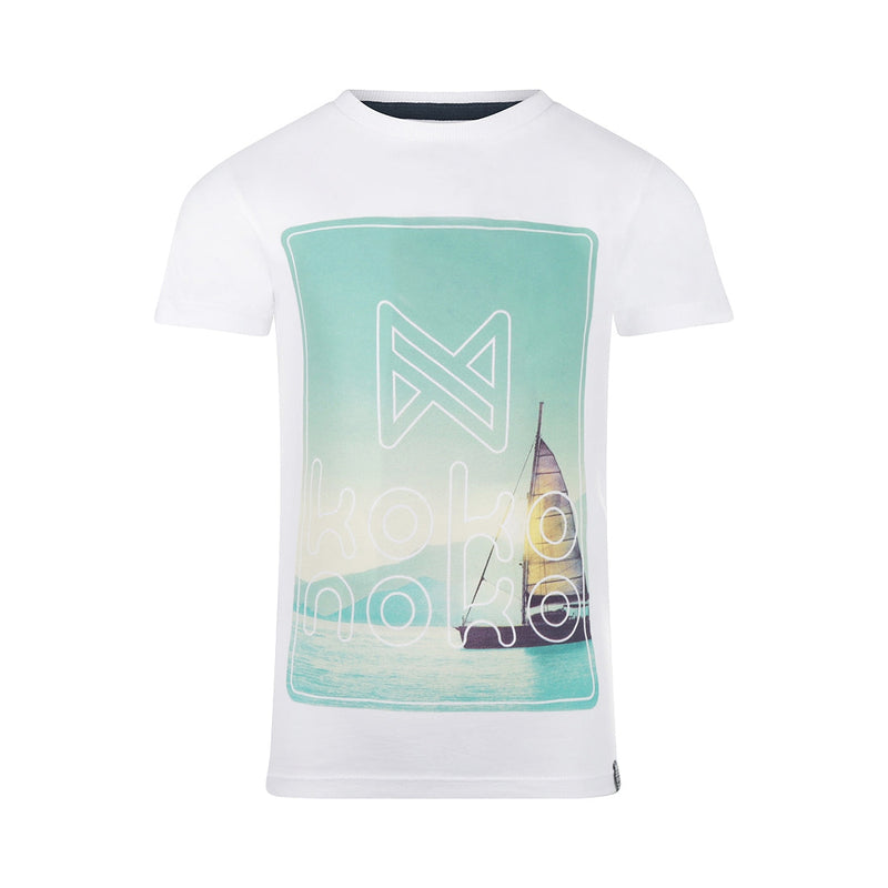Jongens T-shirt ss van Koko Noko in de kleur White in maat 128.