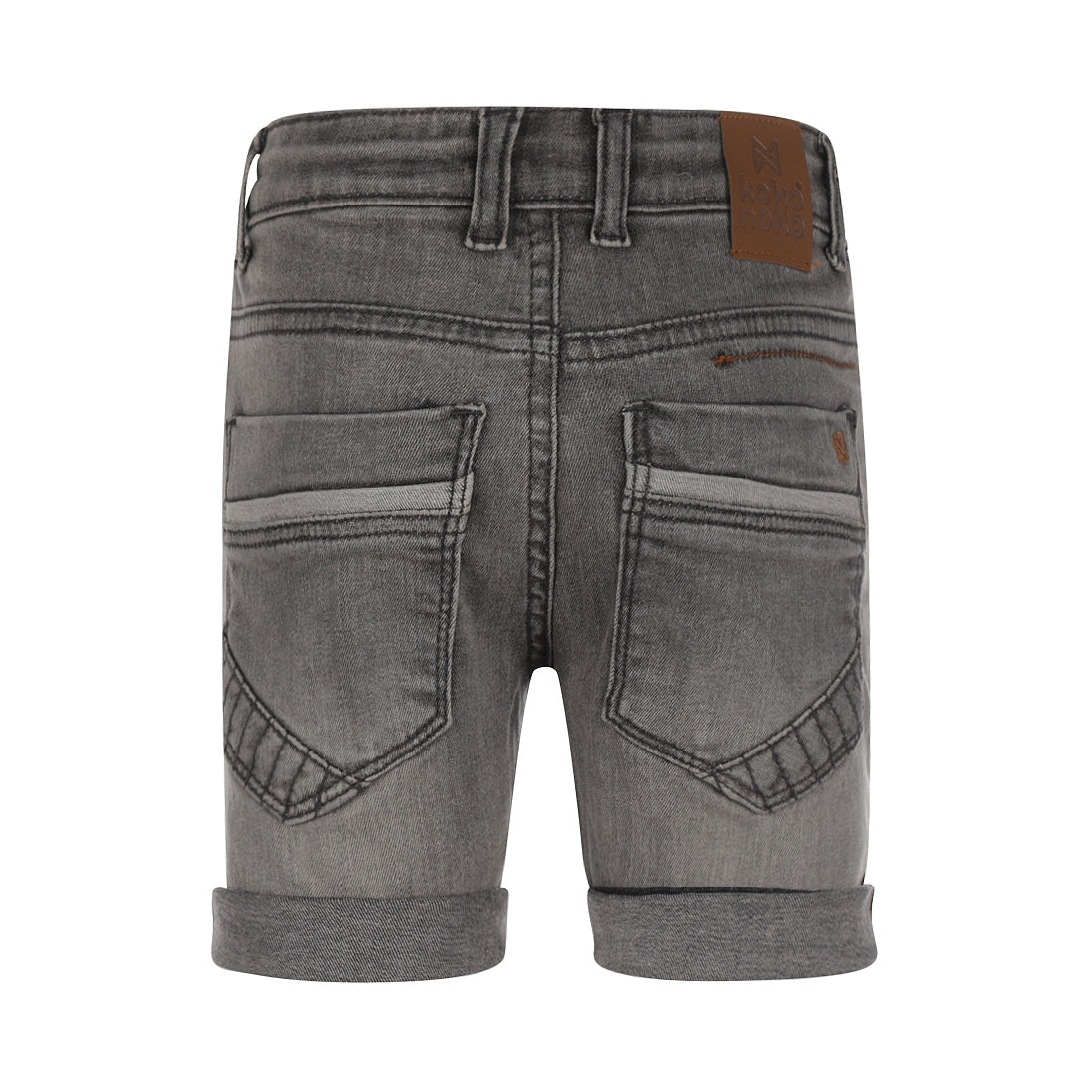 Jongens Jeans shorts turn-up loose fit van Koko Noko in de kleur Grey jeans in maat 128.