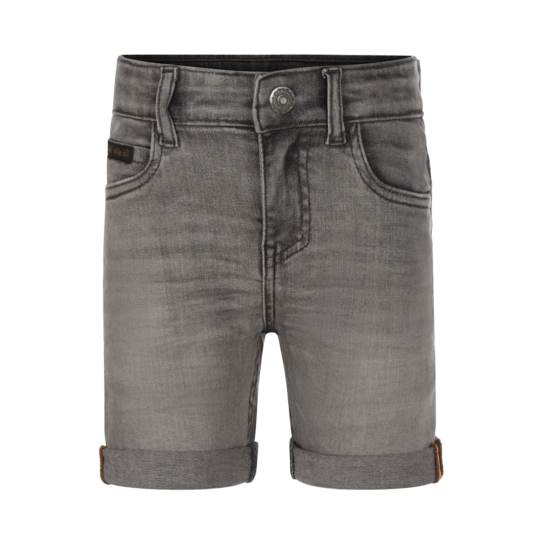 Jongens Jeans shorts turn-up loose fit van Koko Noko in de kleur Grey jeans in maat 128.