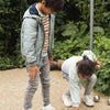 Jongens Jacket water repellent van Koko Noko in de kleur Dusty green in maat 128.