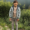 Jongens Jacket water repellent van Koko Noko in de kleur Dusty green in maat 128.