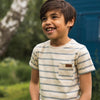 Jongens T-shirt long back ss van Koko Noko in de kleur Blue in maat 128.