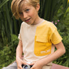 Jongens T-shirt ss van Koko Noko in de kleur  Off white in maat 128.