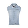 Meisjes Jeans jacket sleeveless van Koko Noko in de kleur Blue jeans in maat 128.