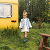 Meisjes Dress ls van Koko Noko in de kleur  Off white in maat 128.