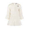 Meisjes Dress ls van Koko Noko in de kleur  Off white in maat 128.