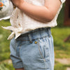 Meisjes Jeans shorts van Koko Noko in de kleur Blue jeans in maat 128.