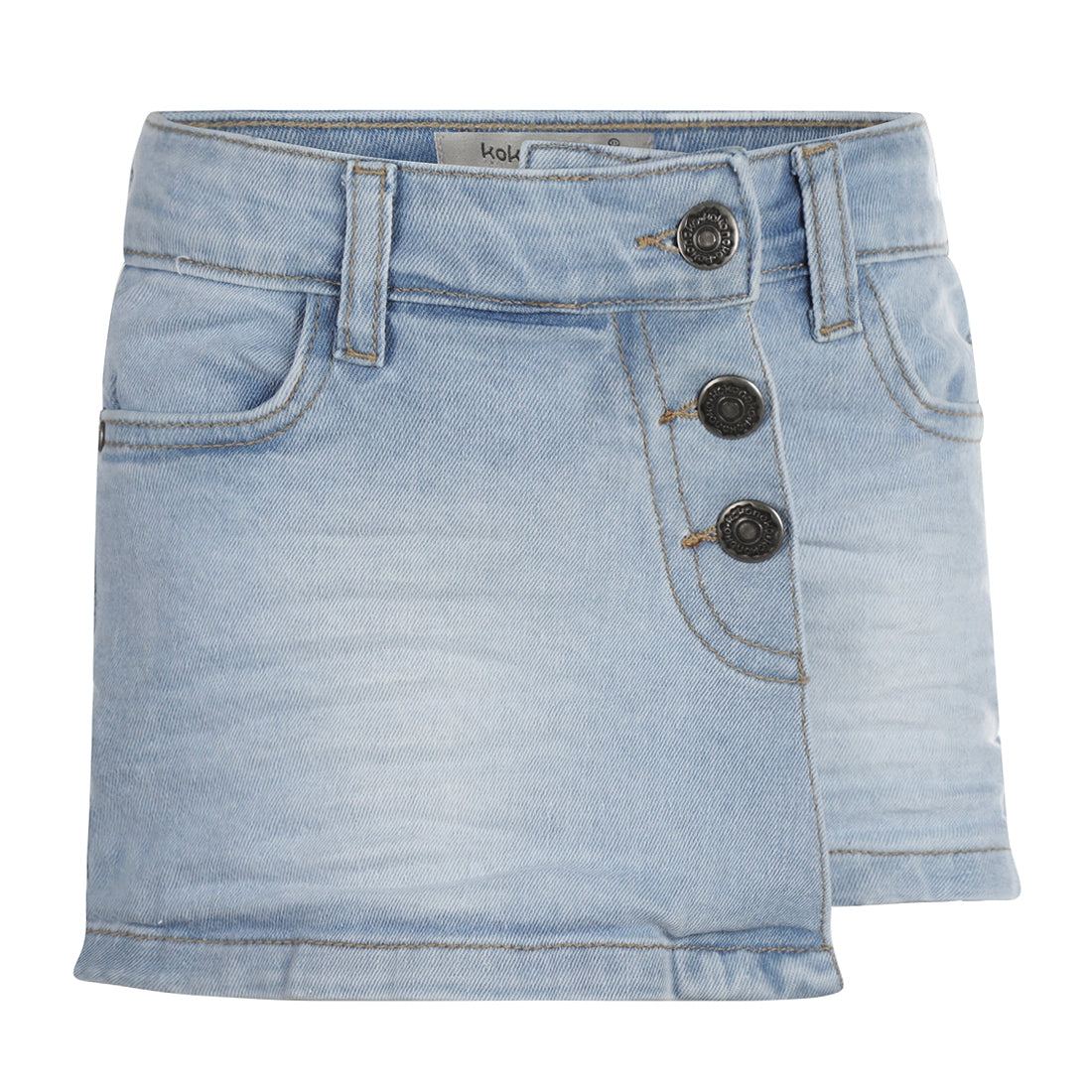 Meisjes Jeans skort van Koko Noko in de kleur Blue jeans in maat 128.