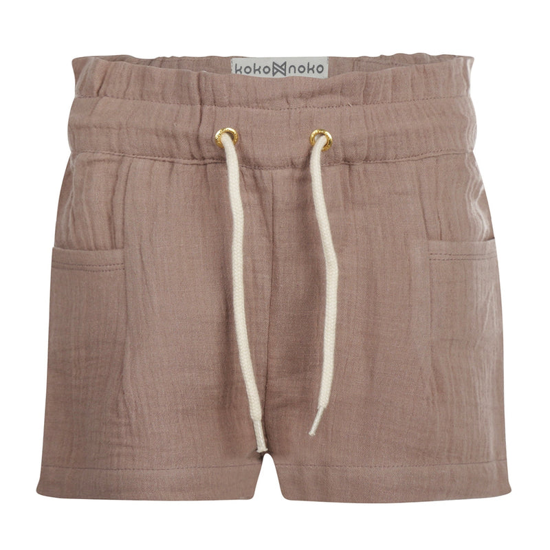 Meisjes Shorts van Koko Noko in de kleur Smokey Mauve in maat 128.