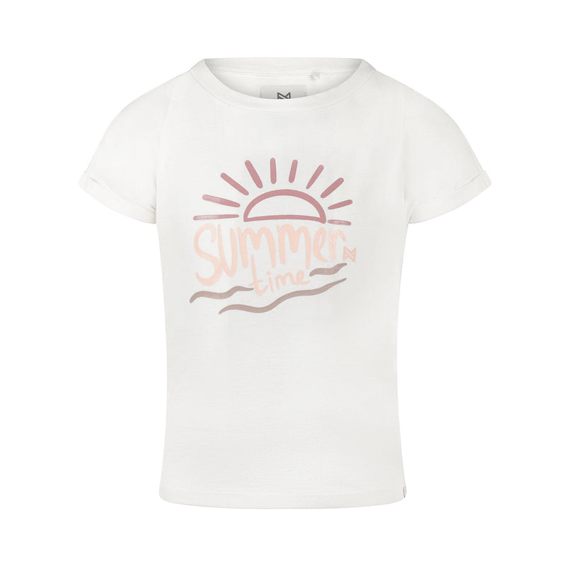 Meisjes T-shirt ss van Koko Noko in de kleur  Off white in maat 128.