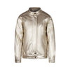 Meisjes Jacket van Koko Noko in de kleur Gold in maat 128.
