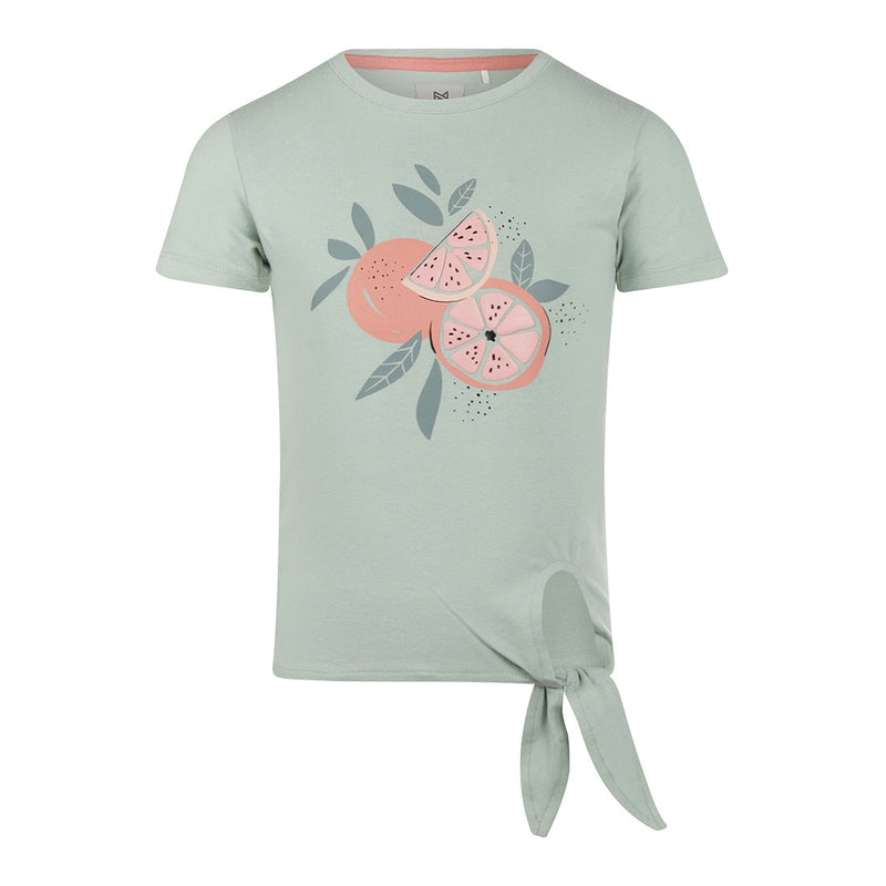 Meisjes T-shirt ss van Koko Noko in de kleur Faded green in maat 128.