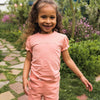 Meisjes T-shirt ss van Koko Noko in de kleur Coral pink in maat 128.
