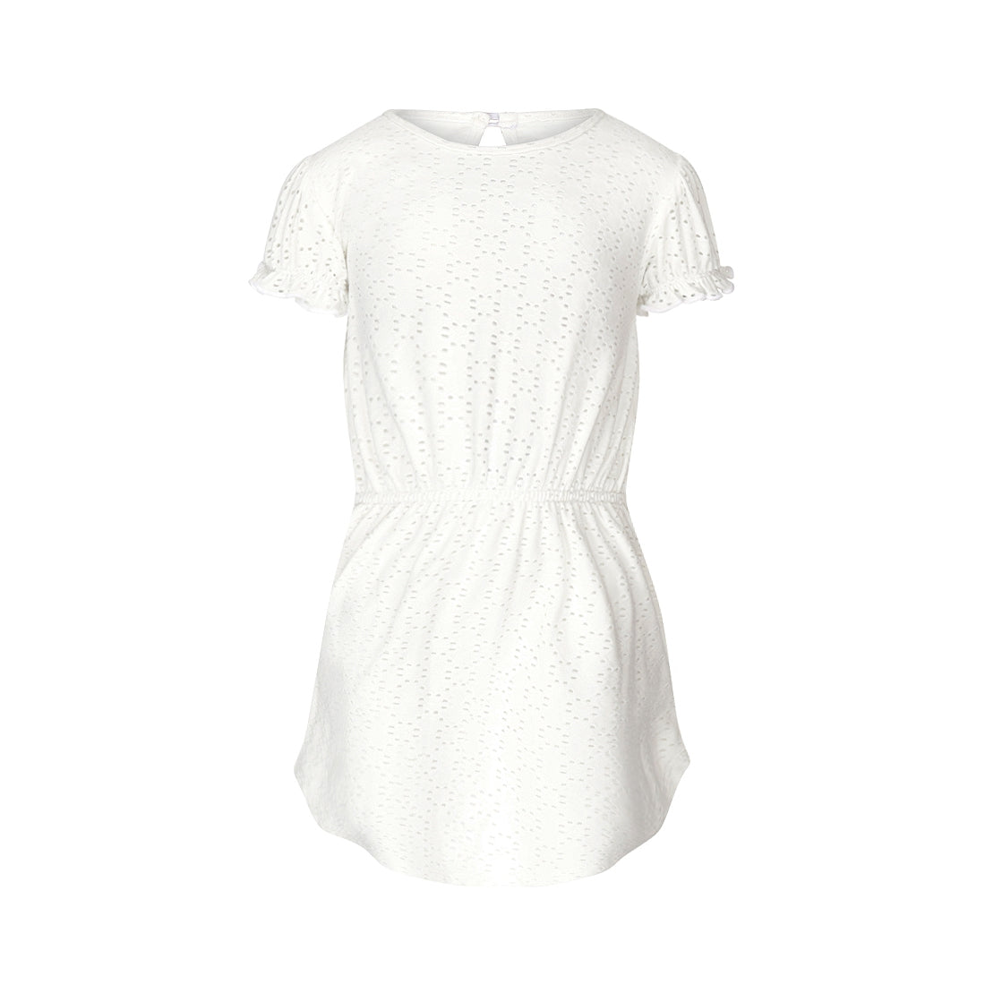 Meisjes Dress ss van Koko Noko in de kleur  Off white in maat 128.